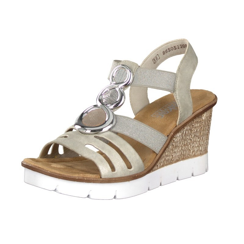 Sandalias Cunha Rieker 65540-40 Para Mulher - Cinzentas